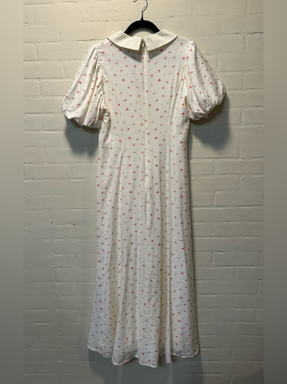 Mable Bayside Bow Front Puff Ditsy Floral Midi Cottagecore Coquette Dress M - Picture 13 of 14